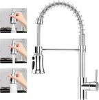 Pull Out Kitchen Mixer Tap Swivel 3 Spray