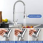 Pull Out Kitchen Mixer Tap Swivel 3 Spray
