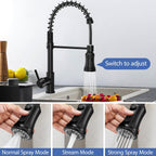 Pull Out Kitchen Mixer Tap Swivel 3 Spray