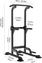 Pull Up Dip Station Stand Power Tower Adjustable