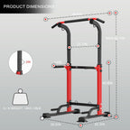 Pull Up Dip Station Stand Power Tower Adjustable