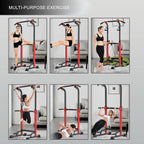 Pull Up Dip Station Stand Power Tower Adjustable