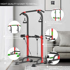 Pull Up Dip Station Stand Power Tower Adjustable