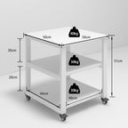 3-Tier Laser Printer Stand with Storage for Home