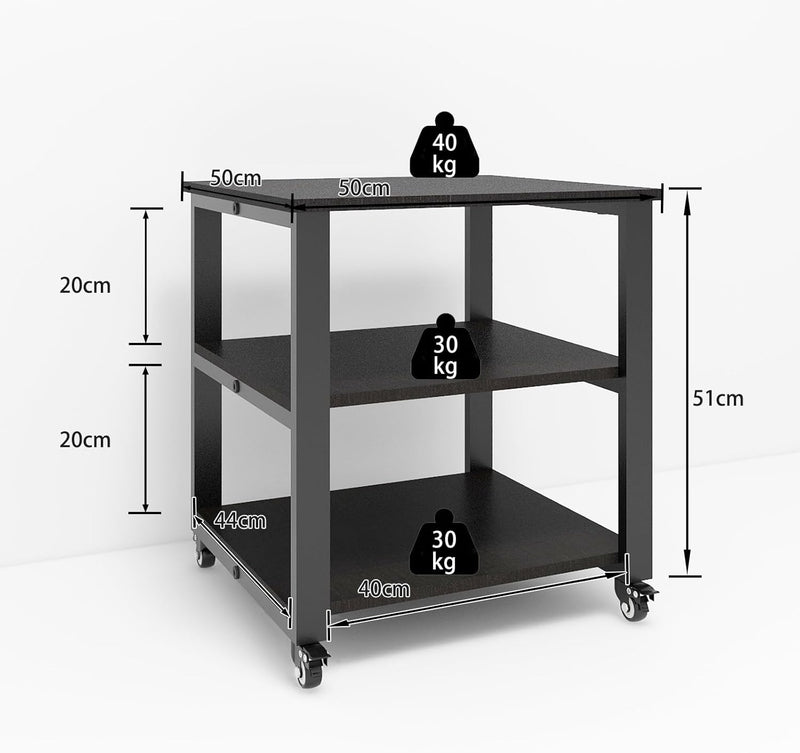 3-Tier Laser Printer Stand with Storage for Home