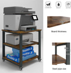 3-Tier Laser Printer Stand with Storage for Home