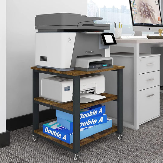 3-Tier Laser Printer Stand with Storage for Home