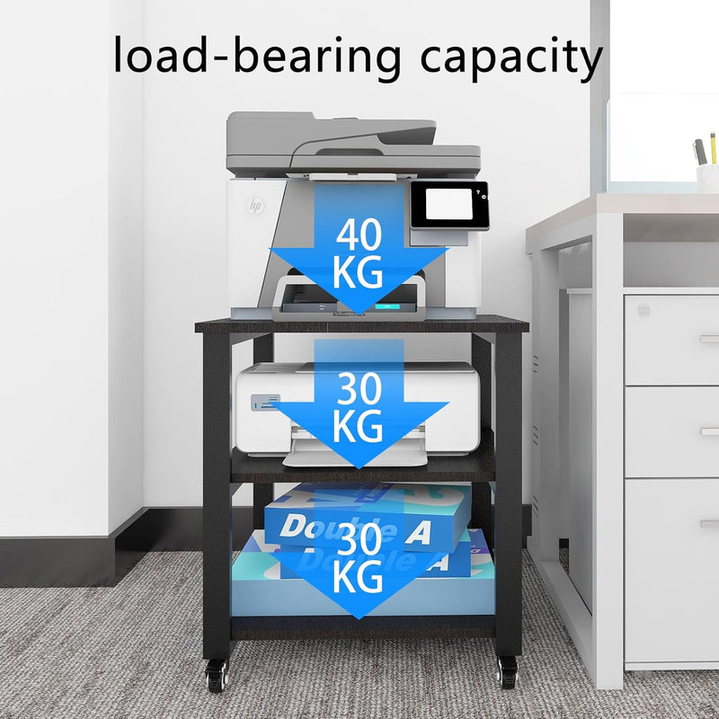 3-Tier Laser Printer Stand with Storage for Home