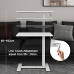 Puncia Medical Adjustable Overbed Bedside Table with Hidden