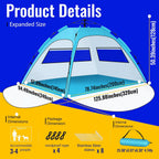 Purebox Beach Tent 3-4 Person Two Doors Large
