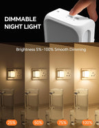 Pursnic Night Light Plug in Wall with Dusk (2 Pack)
