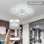 Qcyuui LED Ceiling Light Square Modern Flush Mount