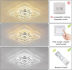 Qcyuui LED Ceiling Light Square Modern Flush Mount