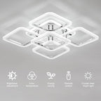 Qcyuui LED Ceiling Light Square Modern Flush Mount