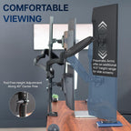Quad Pneumatic Monitor Mount for 4 Screens Up