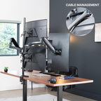 Quad Pneumatic Monitor Mount for 4 Screens Up