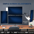 Quad Pneumatic Monitor Mount for 4 Screens Up
