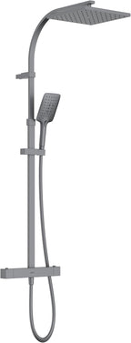 Quadrato Thermostatic Diverter Square Bar Mixer Shower Exposed