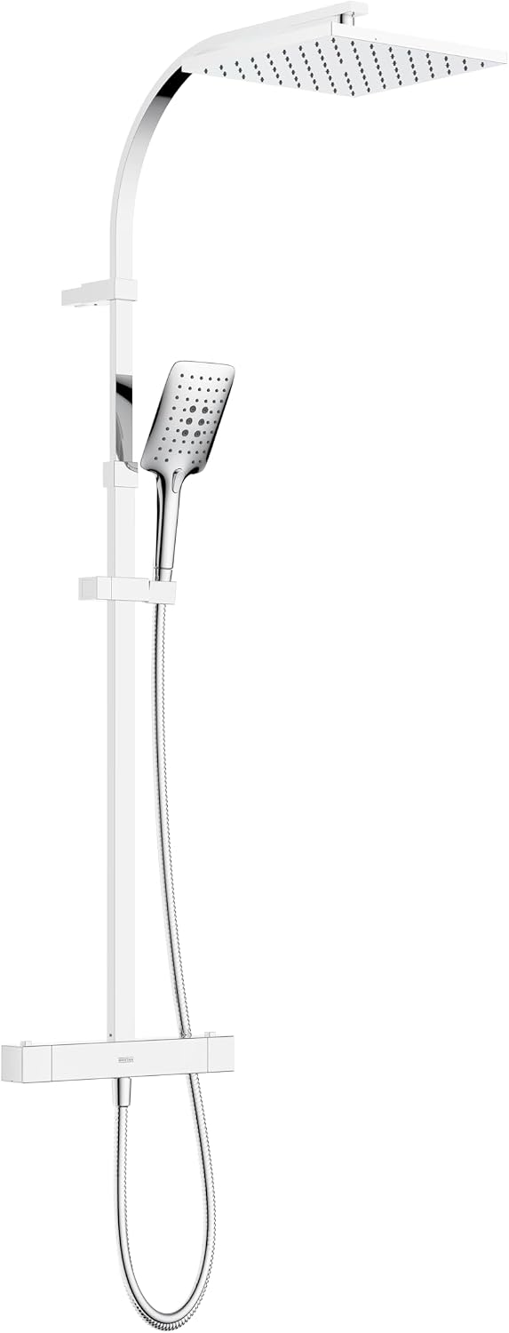 Quadrato Thermostatic Diverter Square Bar Mixer Shower Exposed