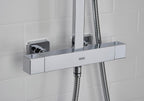 Quadrato Thermostatic Diverter Square Bar Mixer Shower Exposed