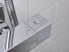 Quadrato Thermostatic Diverter Square Bar Mixer Shower Exposed