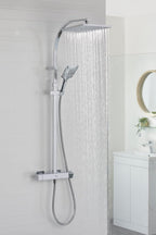 Quadrato Thermostatic Diverter Square Bar Mixer Shower Exposed