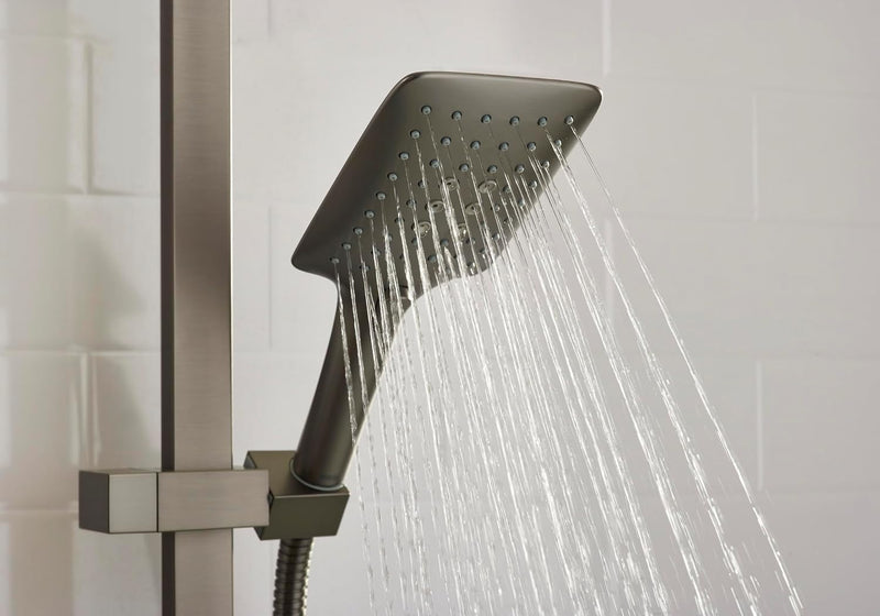 Quadrato Thermostatic Diverter Square Bar Mixer Shower Exposed