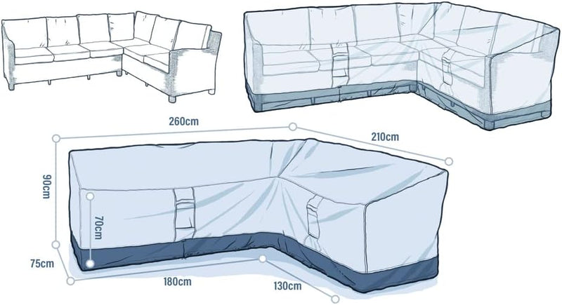 Quality Garden Furniture Covers Fits L Shaped Corner