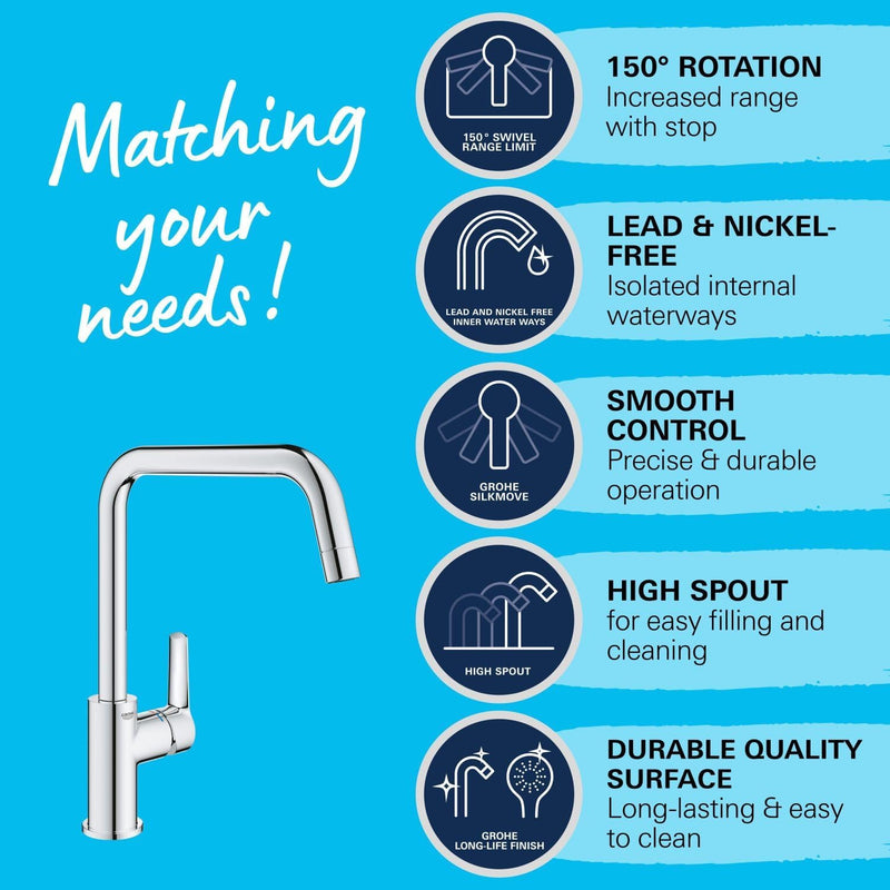 Quickfix Start Kitchen Sink Mixer Tap Chrome