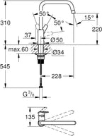 Quickfix Start Kitchen Sink Mixer Tap Chrome