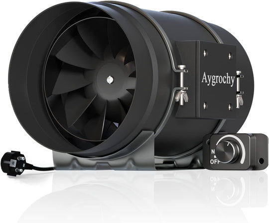 Quiet 8” Inline Duct Fan with 0-100% Variable