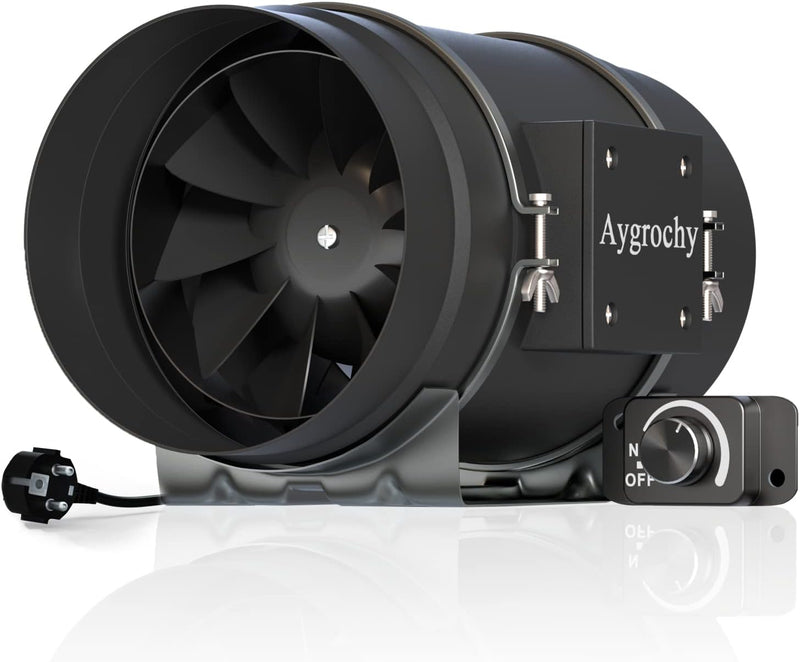 Quiet 8” Inline Duct Fan with 0-100% Variable