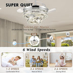 Quite Ceiling Fans with Lights and Remote Smart