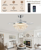Quite Ceiling Fans with Lights and Remote Smart