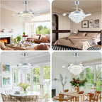 Quite Ceiling Fans with Lights and Remote Smart