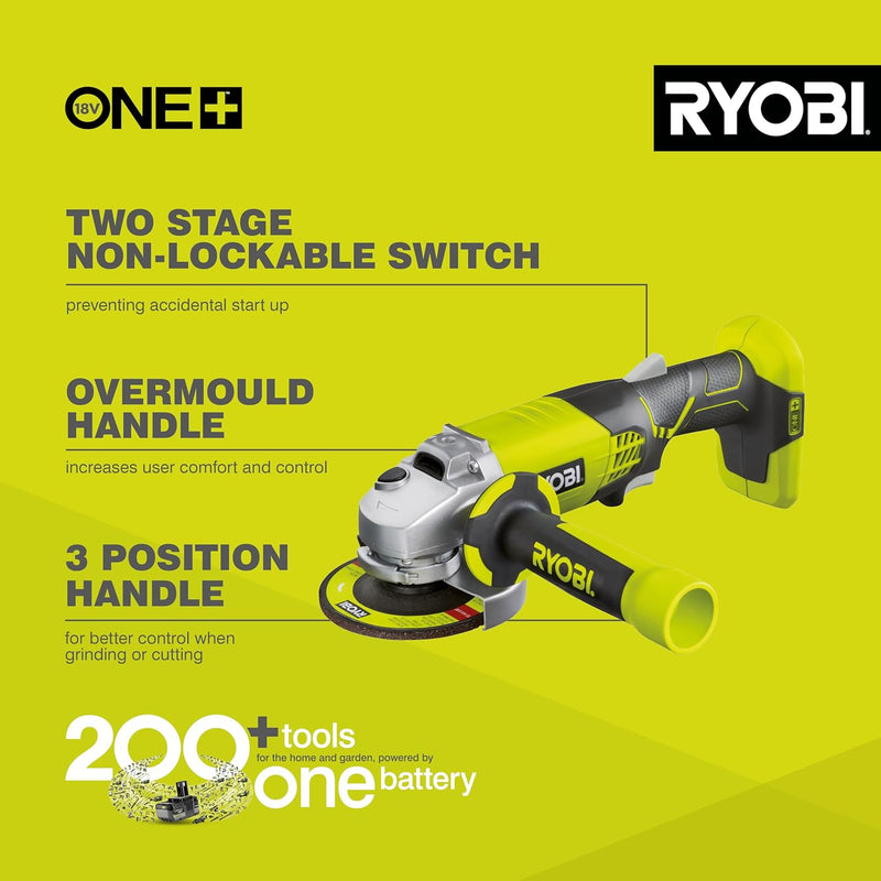 18V One+ Angle Grinder R18ag-0 Hyper 115MM Disc