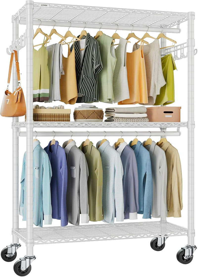 R2 Plus Heavy Duty Rolling Clothes Rail