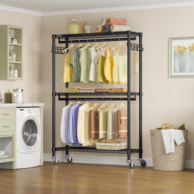 R2 Plus Heavy Duty Rolling Clothes Rail