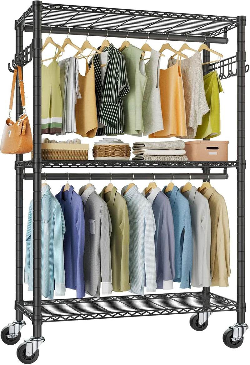 R2 Plus Heavy Duty Rolling Clothes Rail