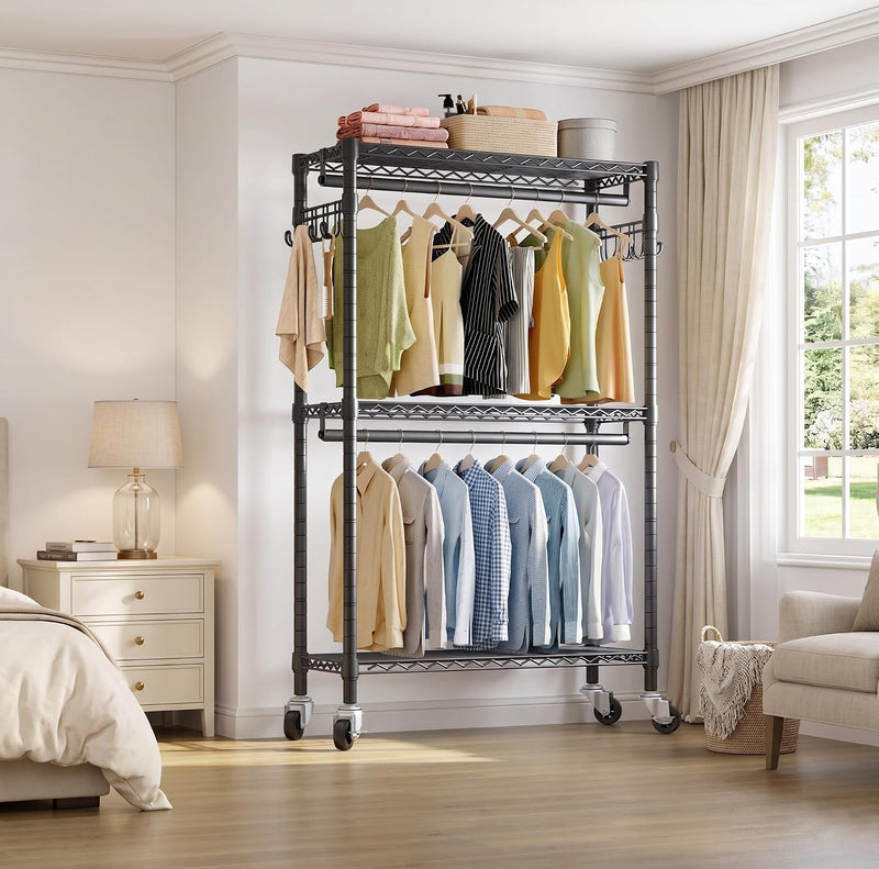 R2 Plus Heavy Duty Rolling Clothes Rail