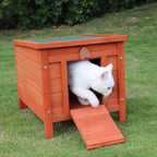 Rabbit Guinea Pig Cat Wooden Hide House Run
