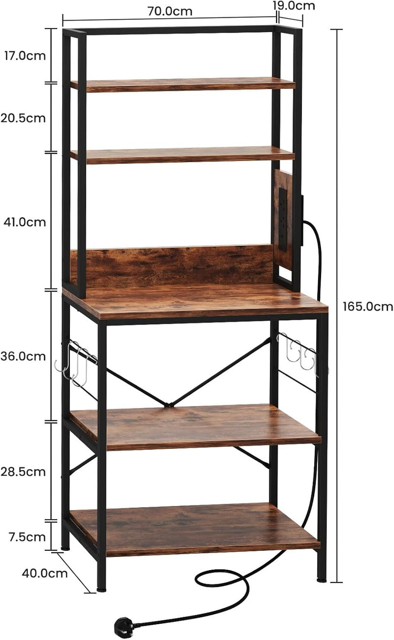 Rack 65" Freestanding Kitchen Storage Shelf Unit