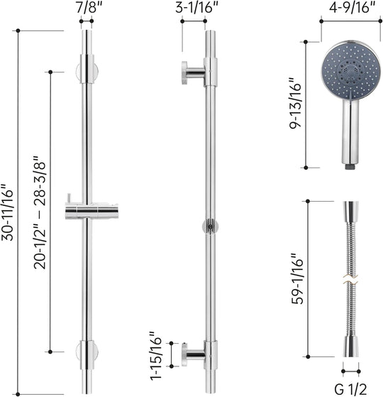 Rail Set 78CM Riser Kit 5 Sprays High