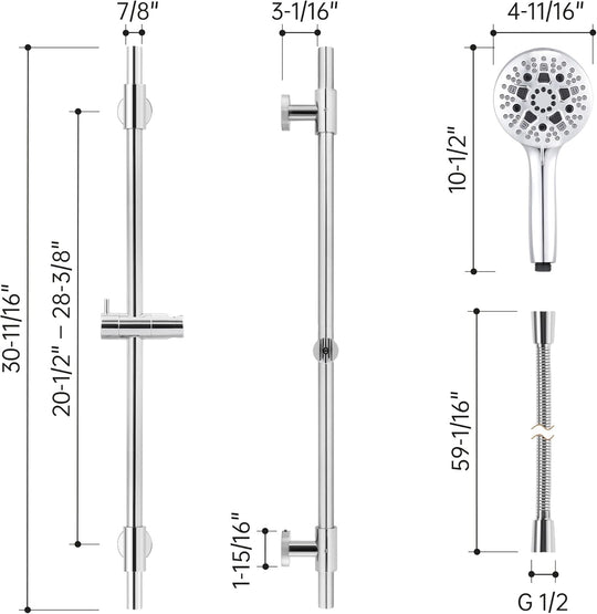 Rail Set 78CM Riser Kit 9 Sprays High