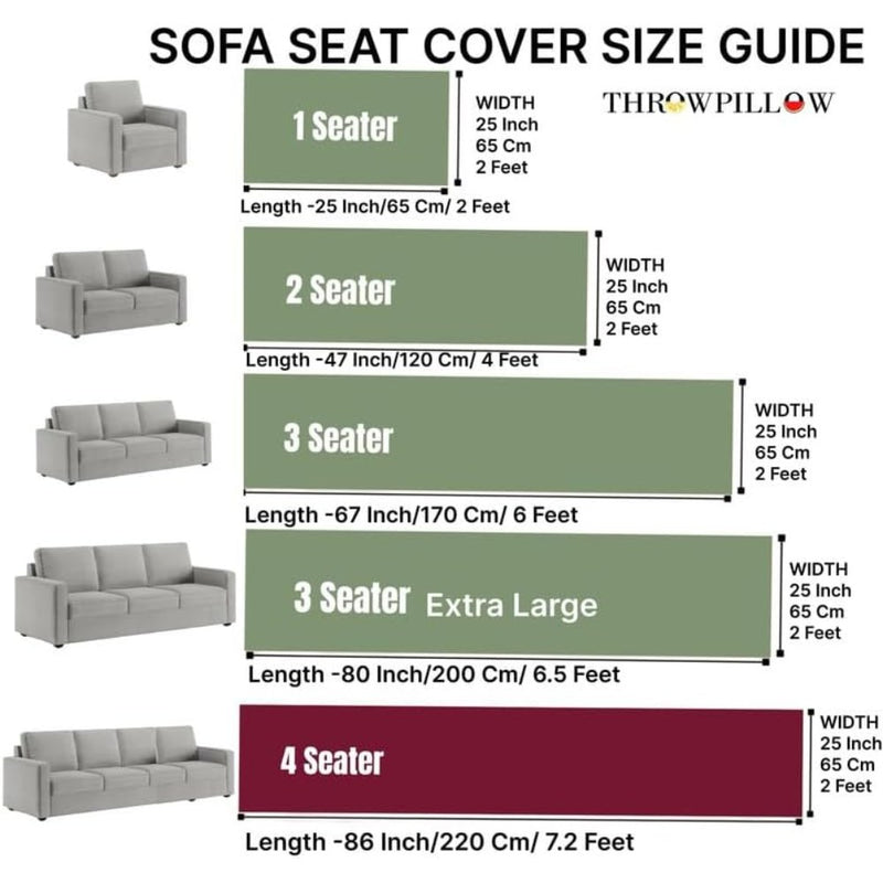 Rainbow 5 Seater Sofa Cover with Corner Tassels3