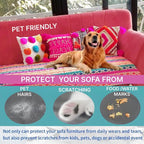 Rainbow 5 Seater Sofa Cover with Corner Tassels3