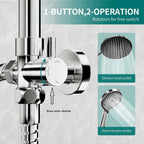 Rainfall Shower 10.23" Adjustable Riser Rail Kit