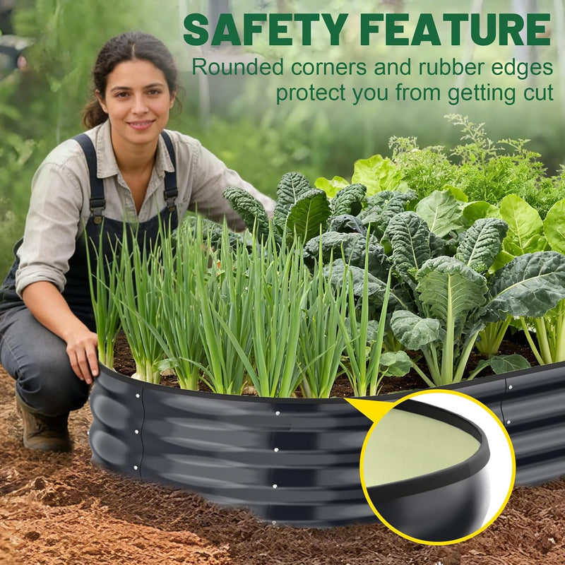 Raised Beds for Garden 2pcs Galvanised Planters