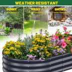 Raised Beds for Garden 2pcs Galvanised Planters