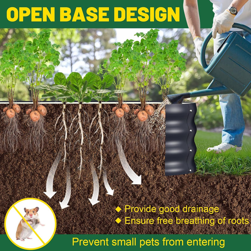 Raised Beds for Garden 2pcs Galvanised Planters